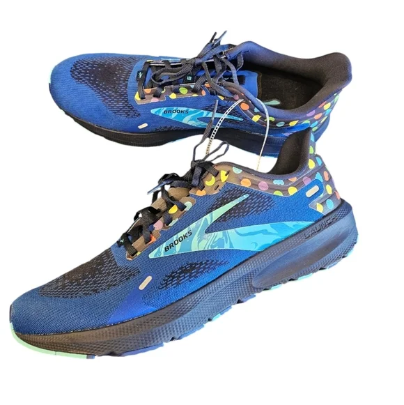 Brooks Mens Bowl O' Brooks Launch 9 Running Sneaker Blue NEW